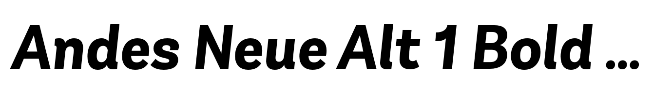 Andes Neue Alt 1 Bold Italic
